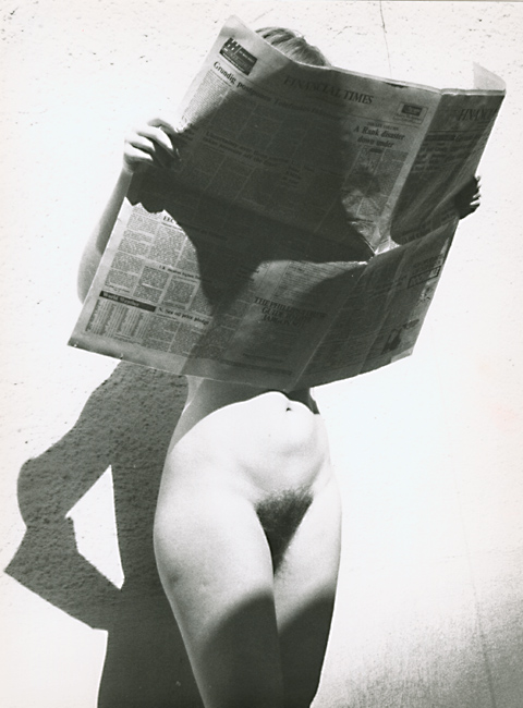 Marcel Marien - Untitled (Nude Reading Financial Times)