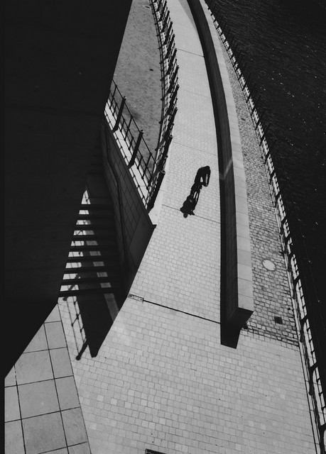 Stanko Abadžic - Bicyclist on Bridge, Berlin