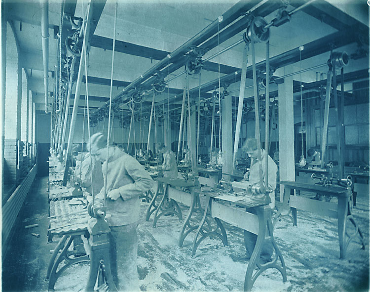 Anonymous - Boys at Work on Lathes