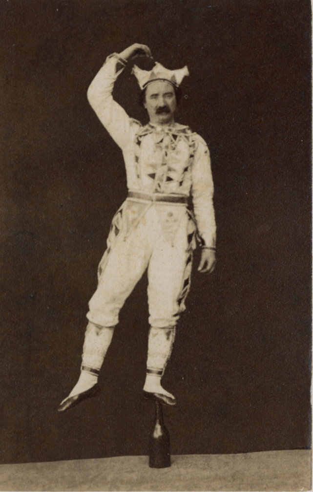 Paul-Emile Pesme - Jean Baptiste Auriol Balancing on a Wine Bottle