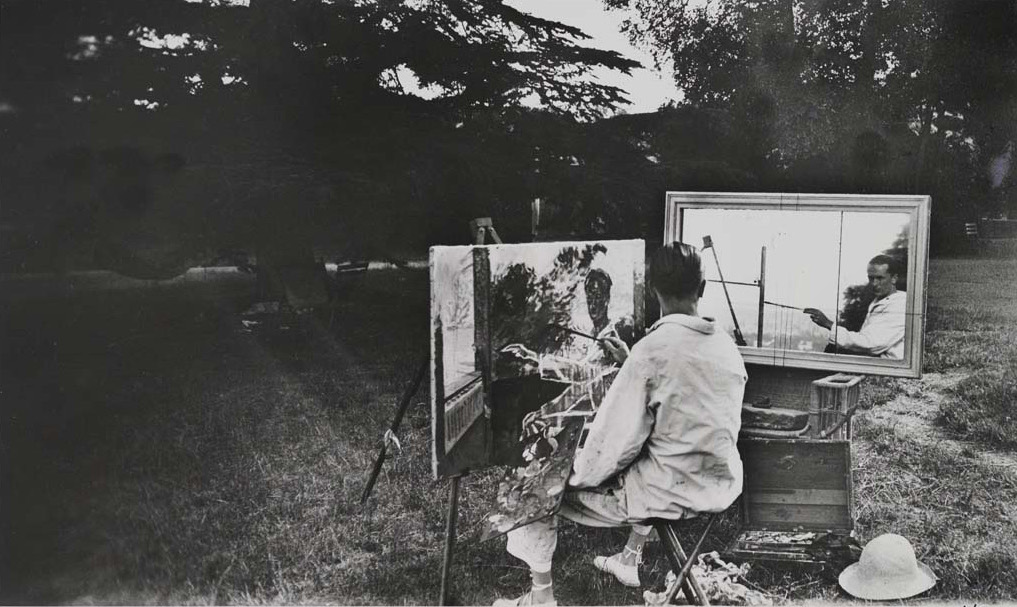 Jacques Henri Lartigue - Self Portrait as a Painter in Rouzat, France