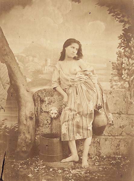 Felix Jacques Antoine Moulin - Semi-nude Woman at a Water Fountain