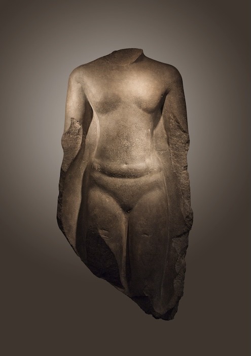 Torso of Buddha, Dvaravati, 7th century, Cambodia or Thailand. (Photo courtesy of Casa Museo Molinario Colombari)